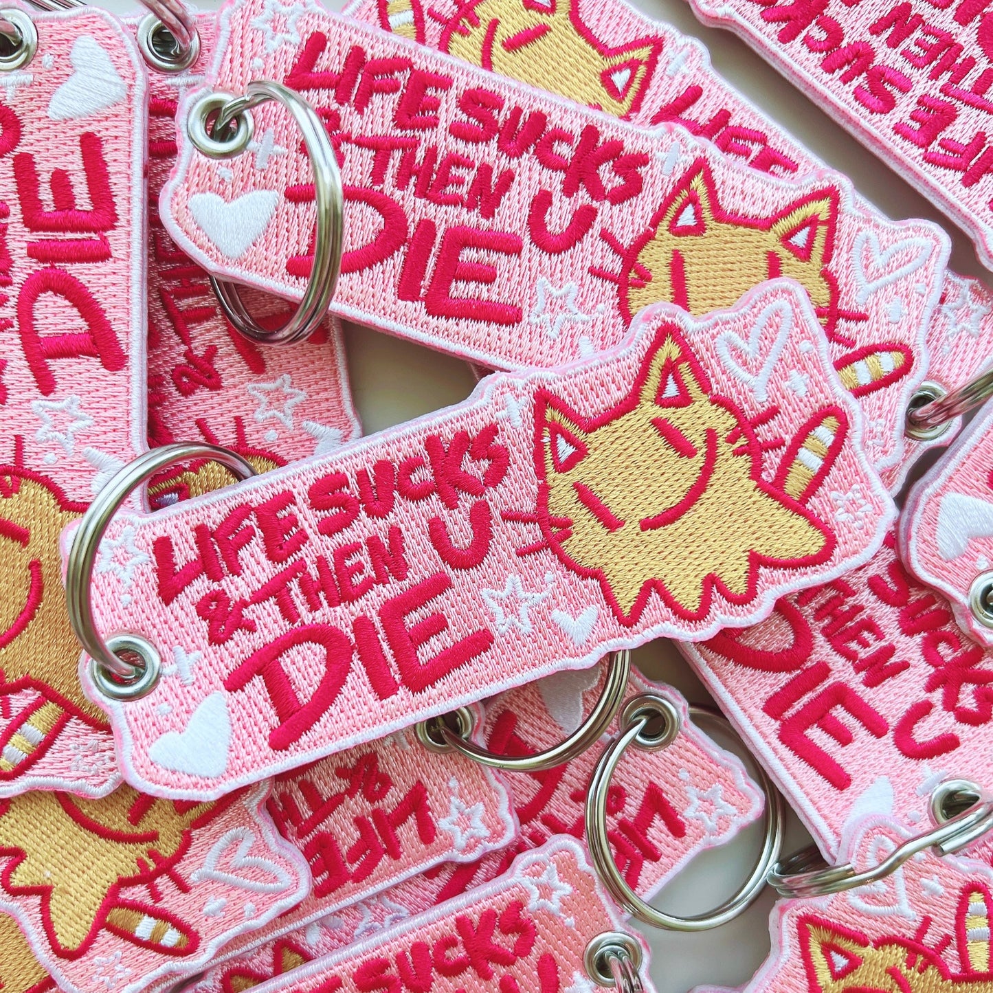 Life Sucks Embroidered Jet Tag