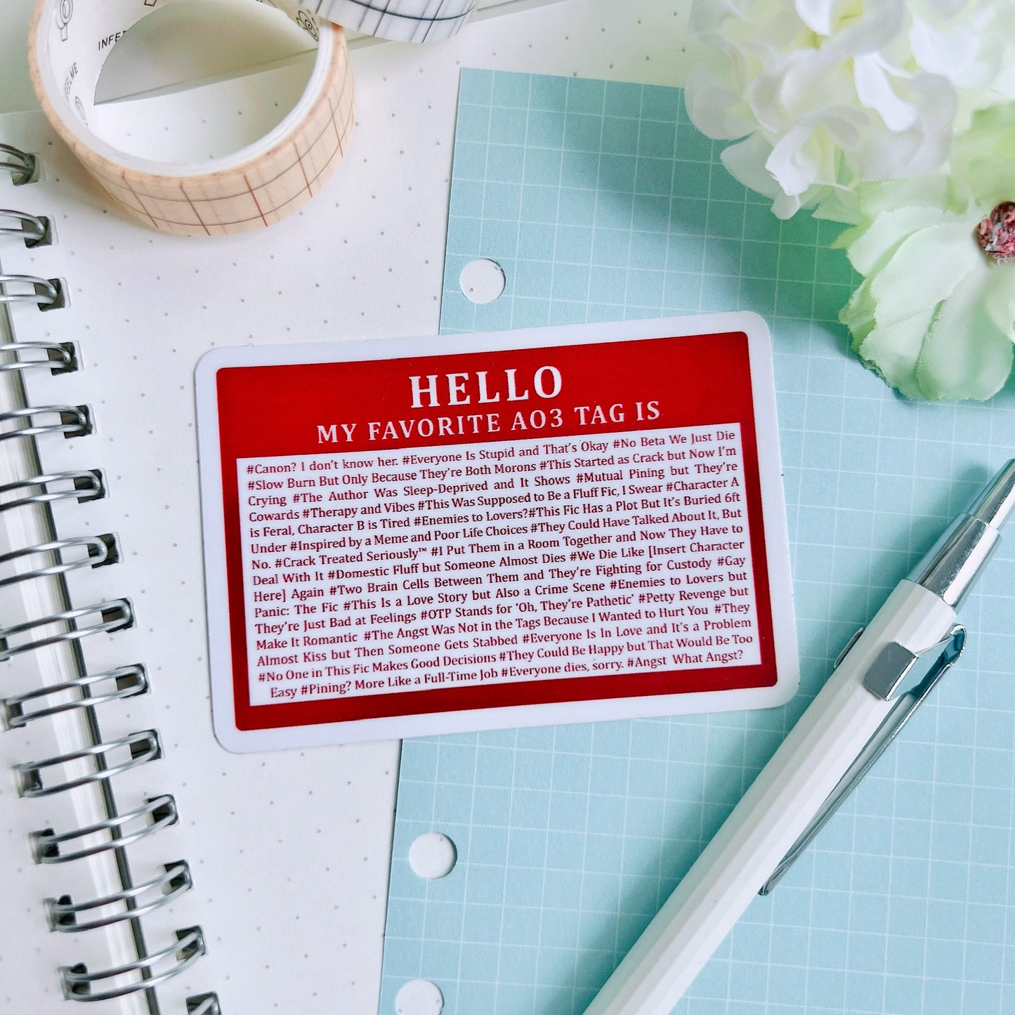 Favorite AO3 Tag Sticker