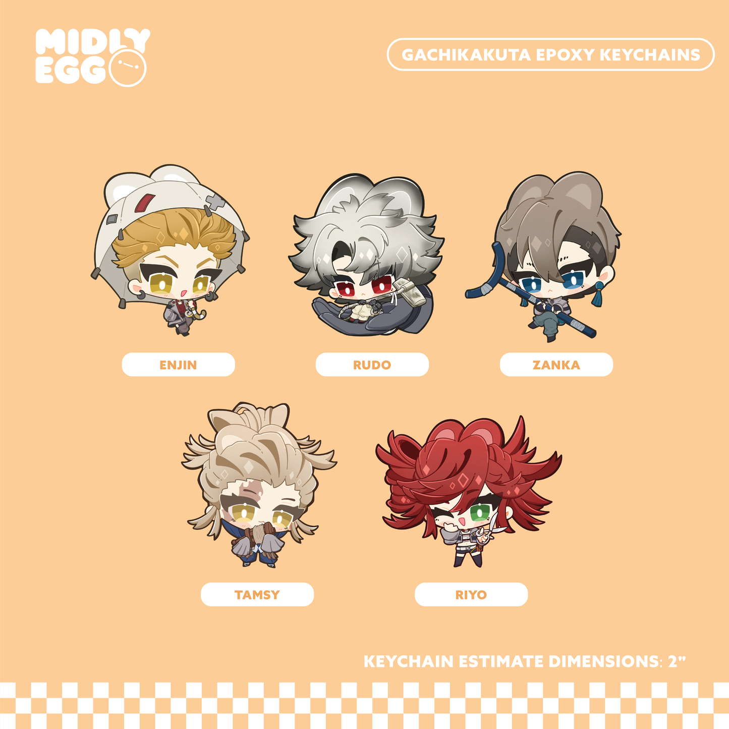 Gachikakuta Bun Bun Keychains