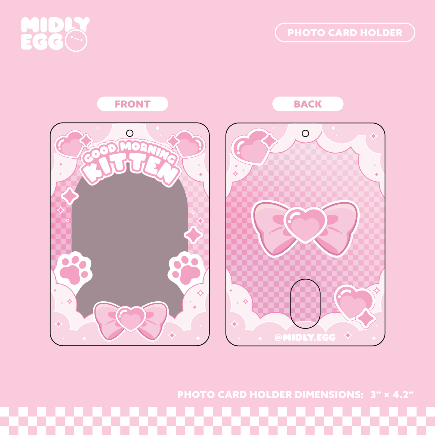Good Morning Kitten Photo Card Holder
