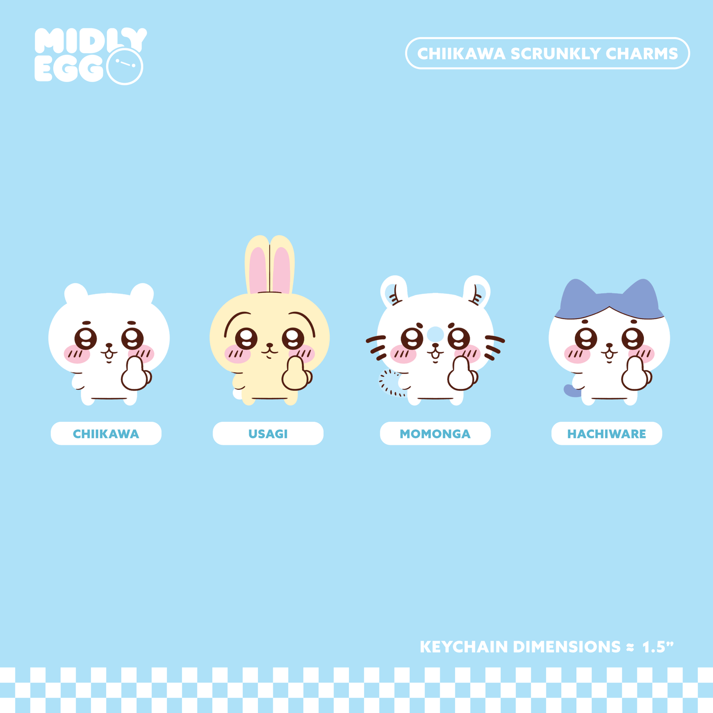 Chiikawa Scrunkly Middle Finger Charms