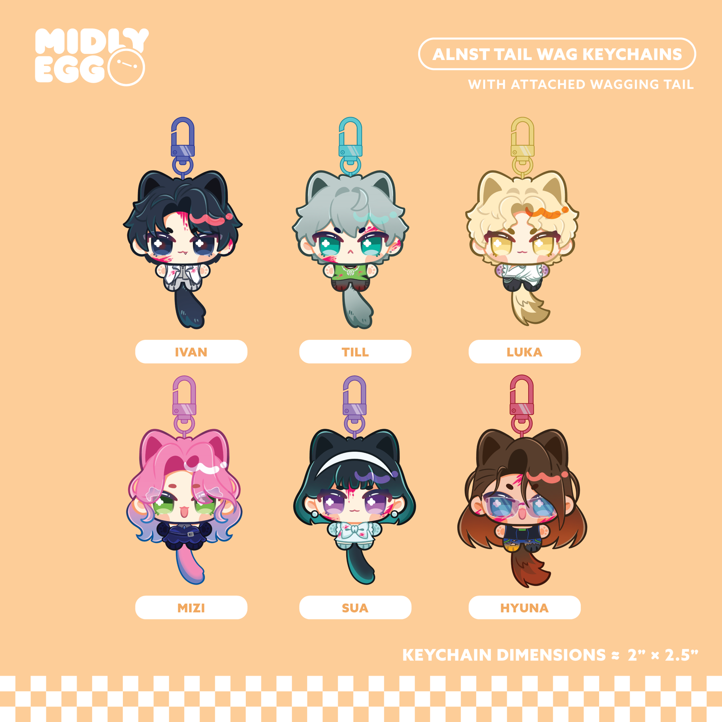 ALNST Tail Wagging Keychain