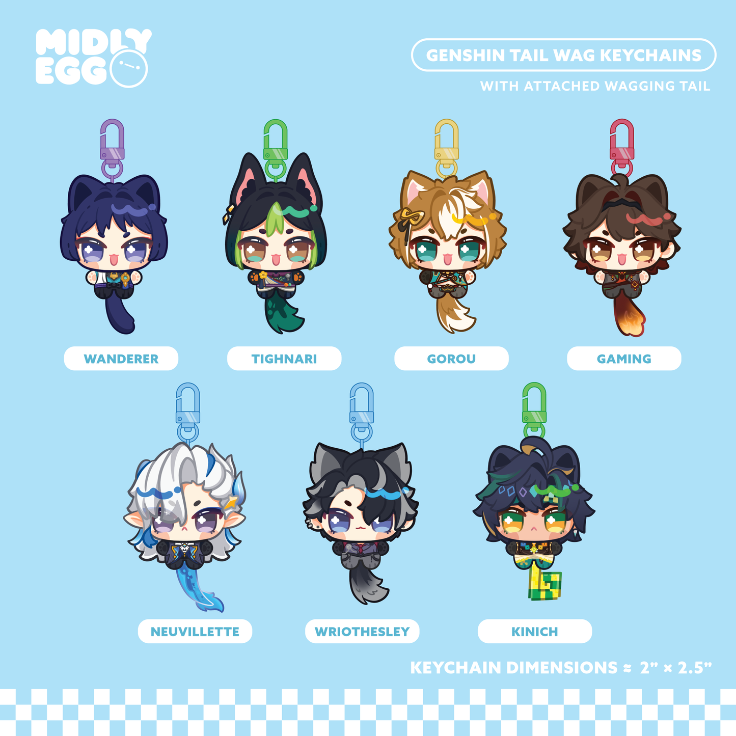 Genshin Tail Wagging Keychain