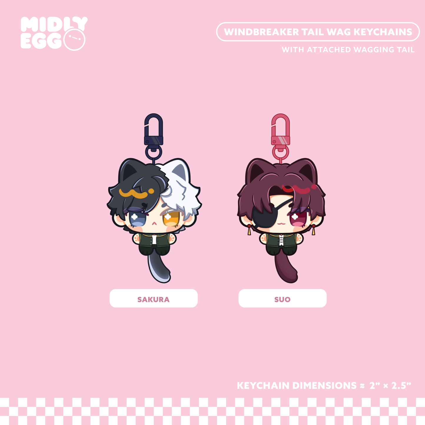 Windbreaker Tail Wagging Keychain