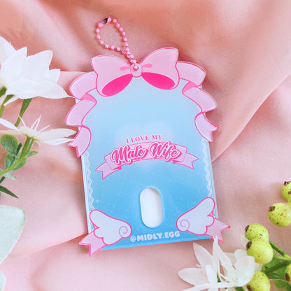 I Love My Male Wife Photo Card Holder