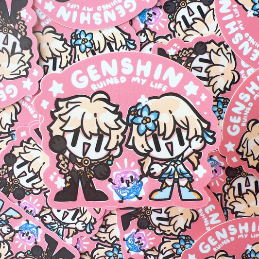 Genshin Ruined my Life Sticker