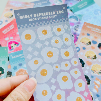 Midly Depressed Egg Sticker Sheet