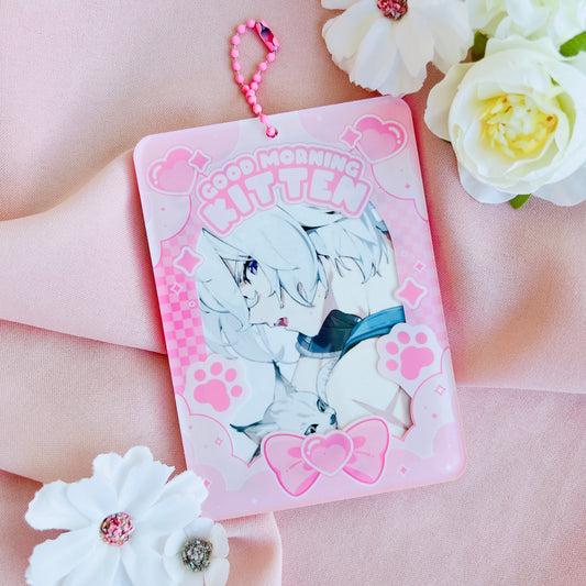 Good Morning Kitten Photo Card Holder