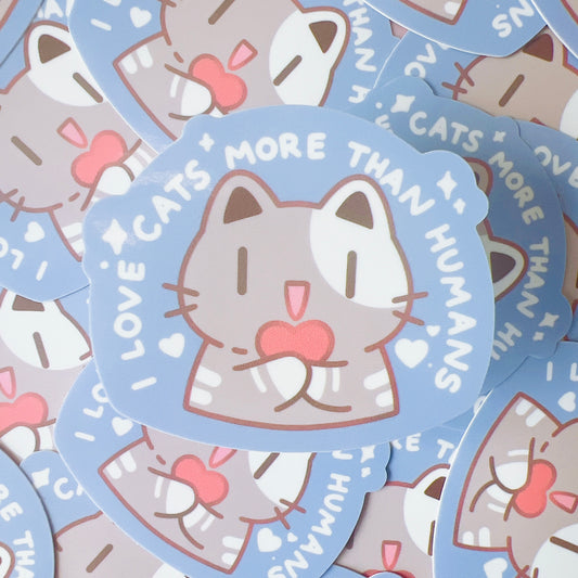 I Love Cats Sticker