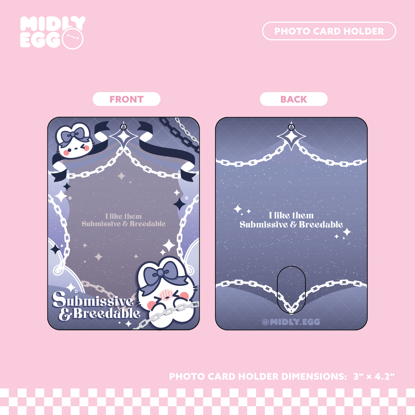 Submissive & Breedable Photo Card Holder