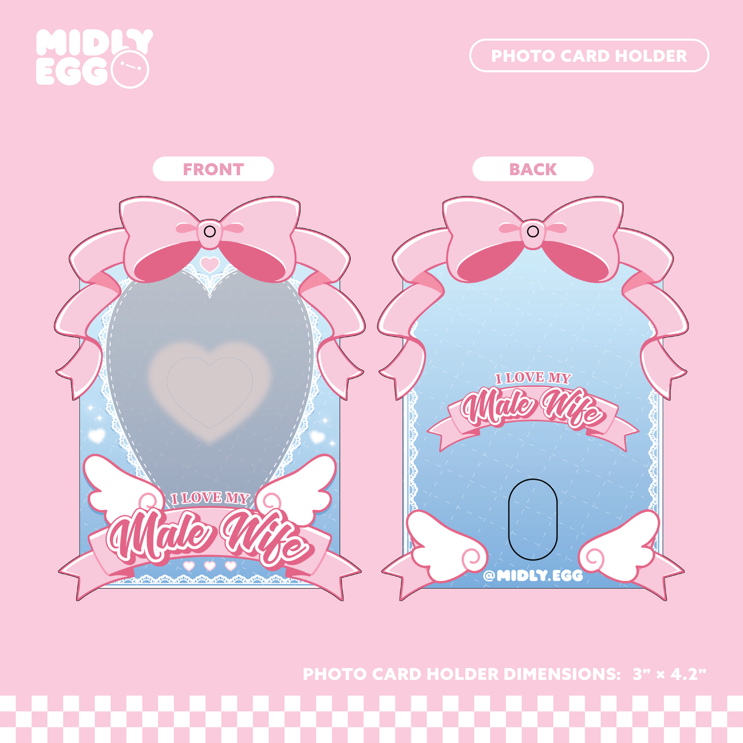 I Love My Male Wife Photo Card Holder