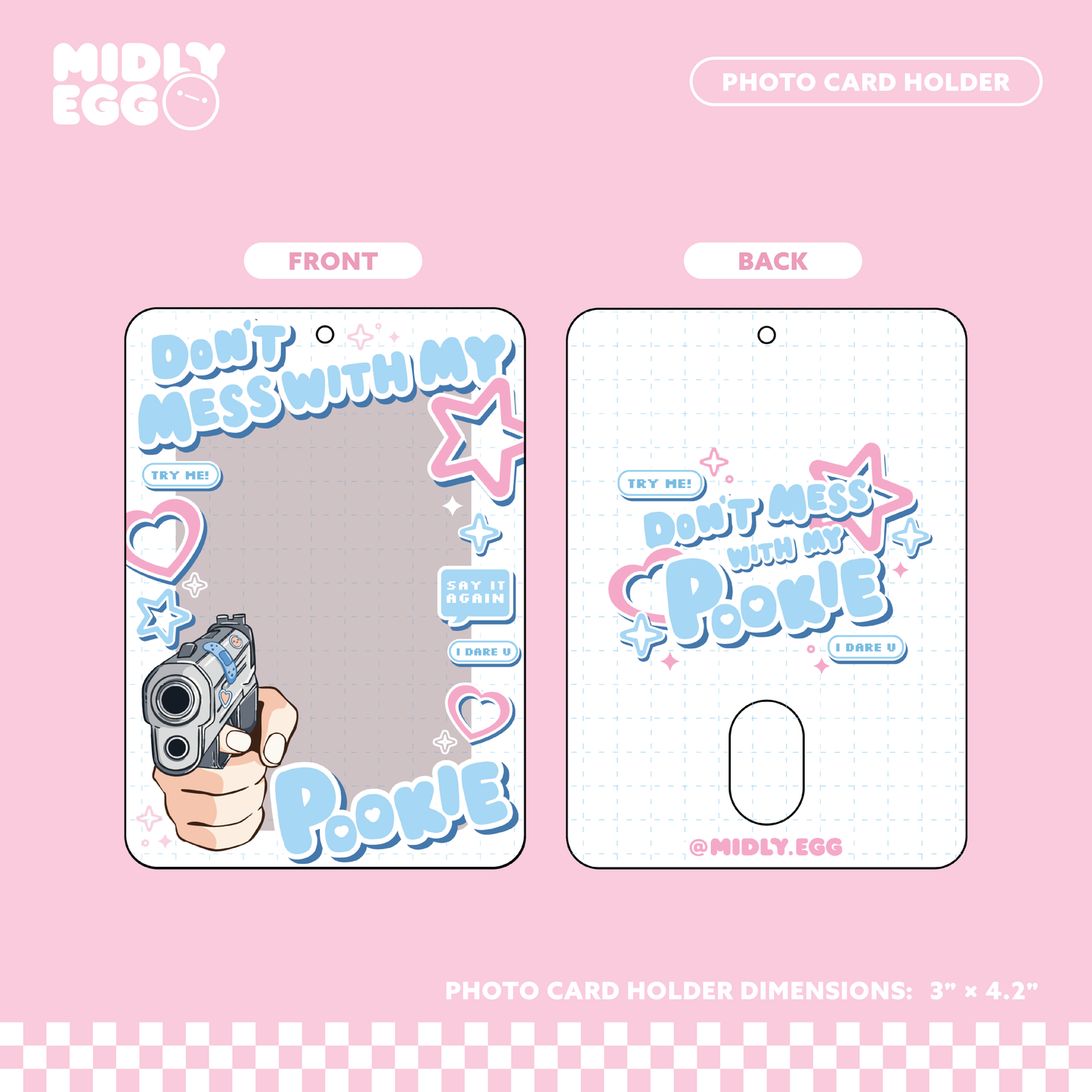 Don't Mess With My Pookie Photo Card Holder