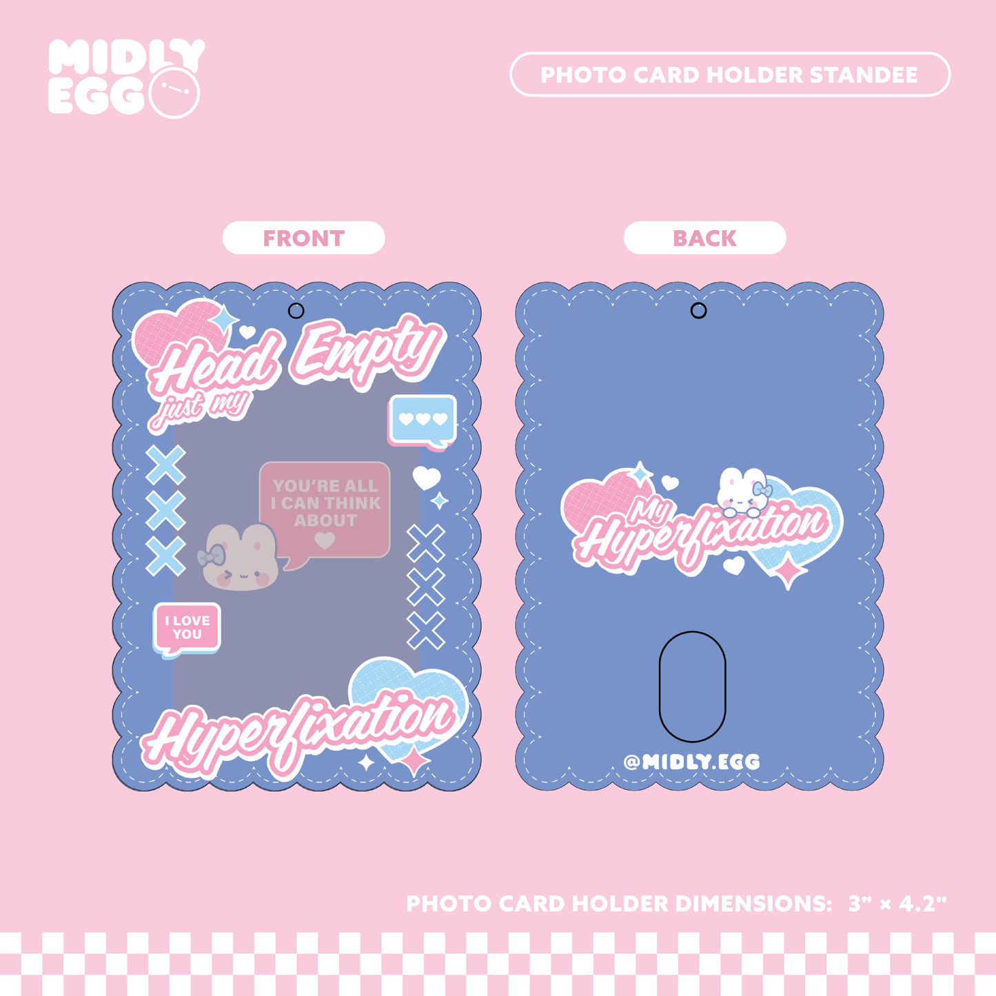 Hyperfixation Photo Card Holder Standee