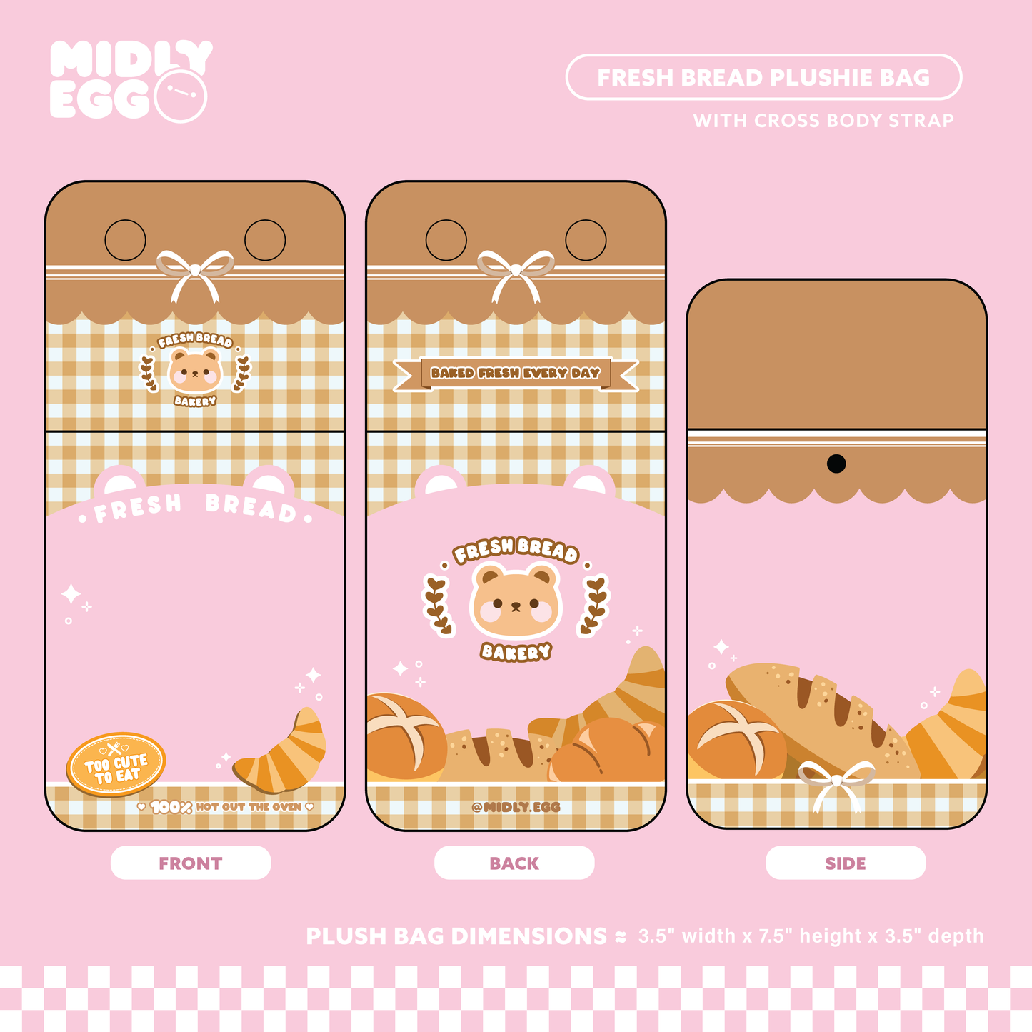 Fresh Bread Plushie Bag