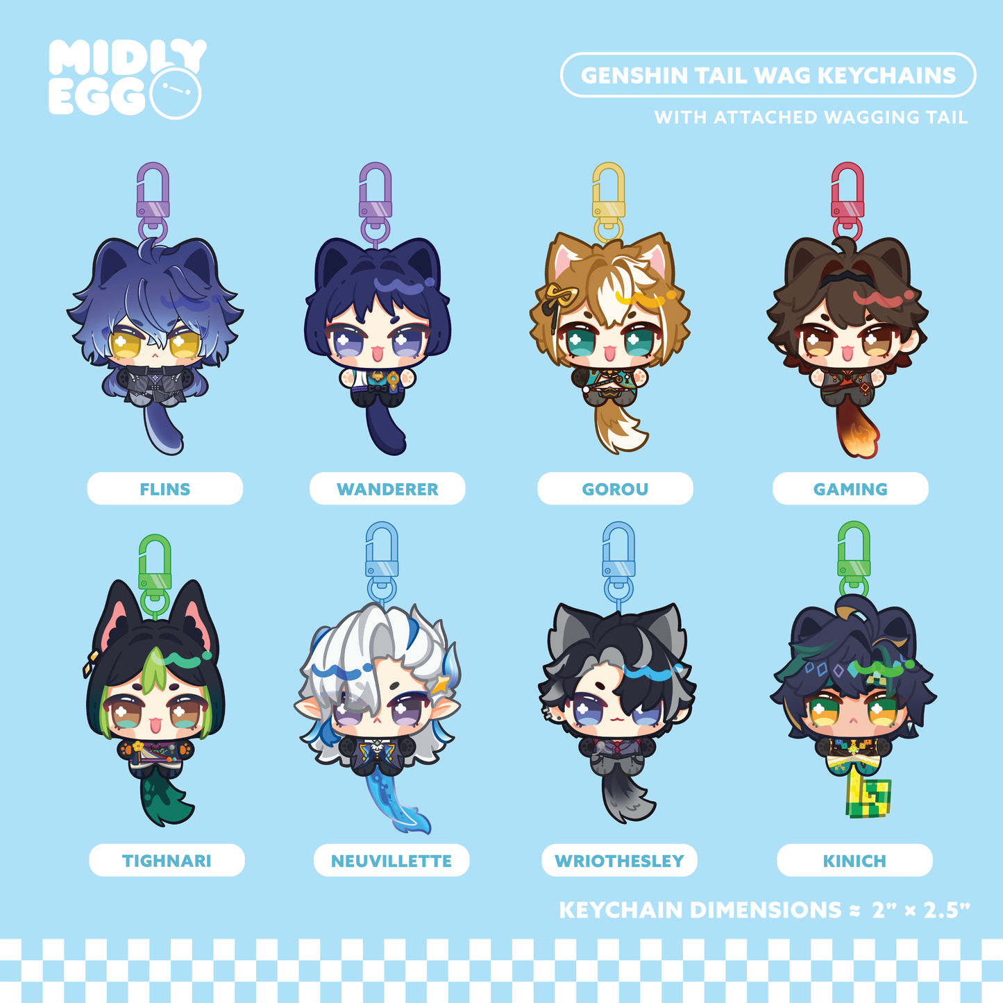 Genshin Tail Wagging Keychain