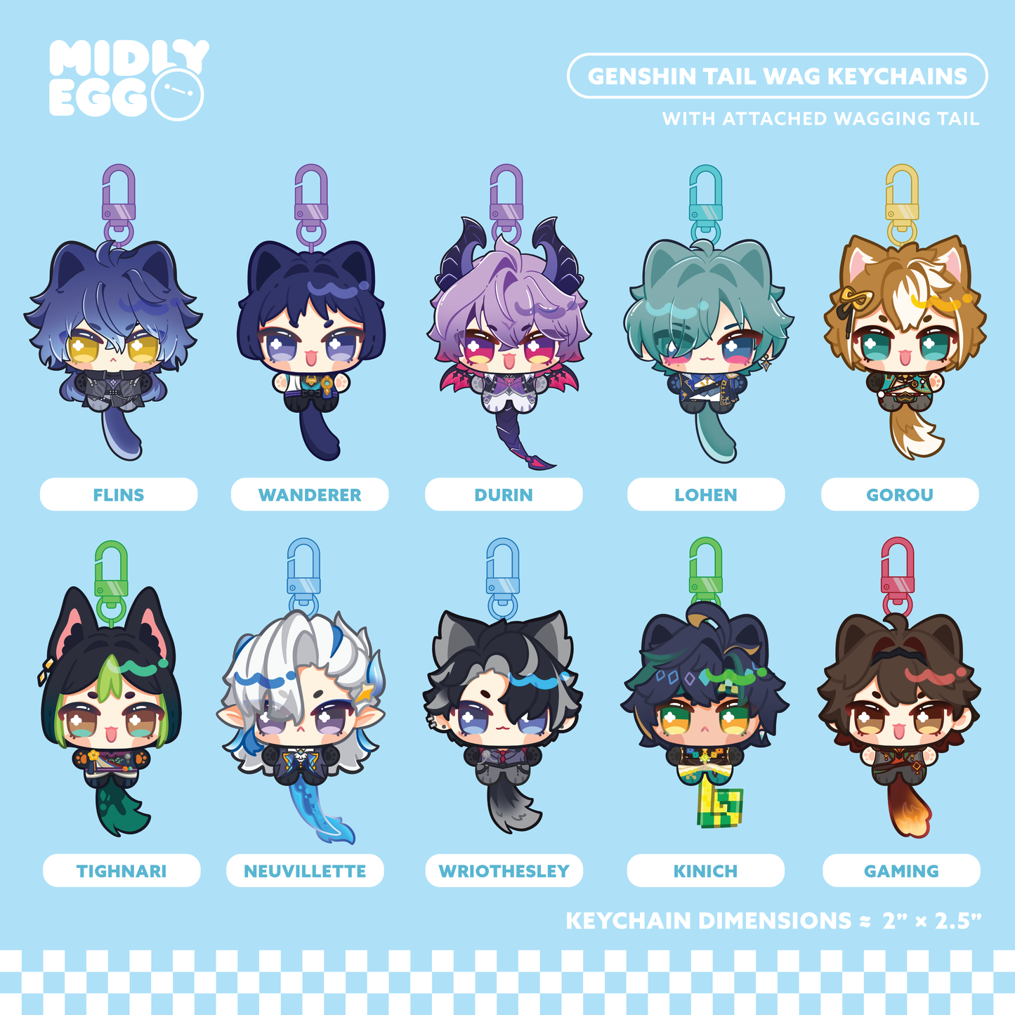 Genshin Tail Wagging Keychain
