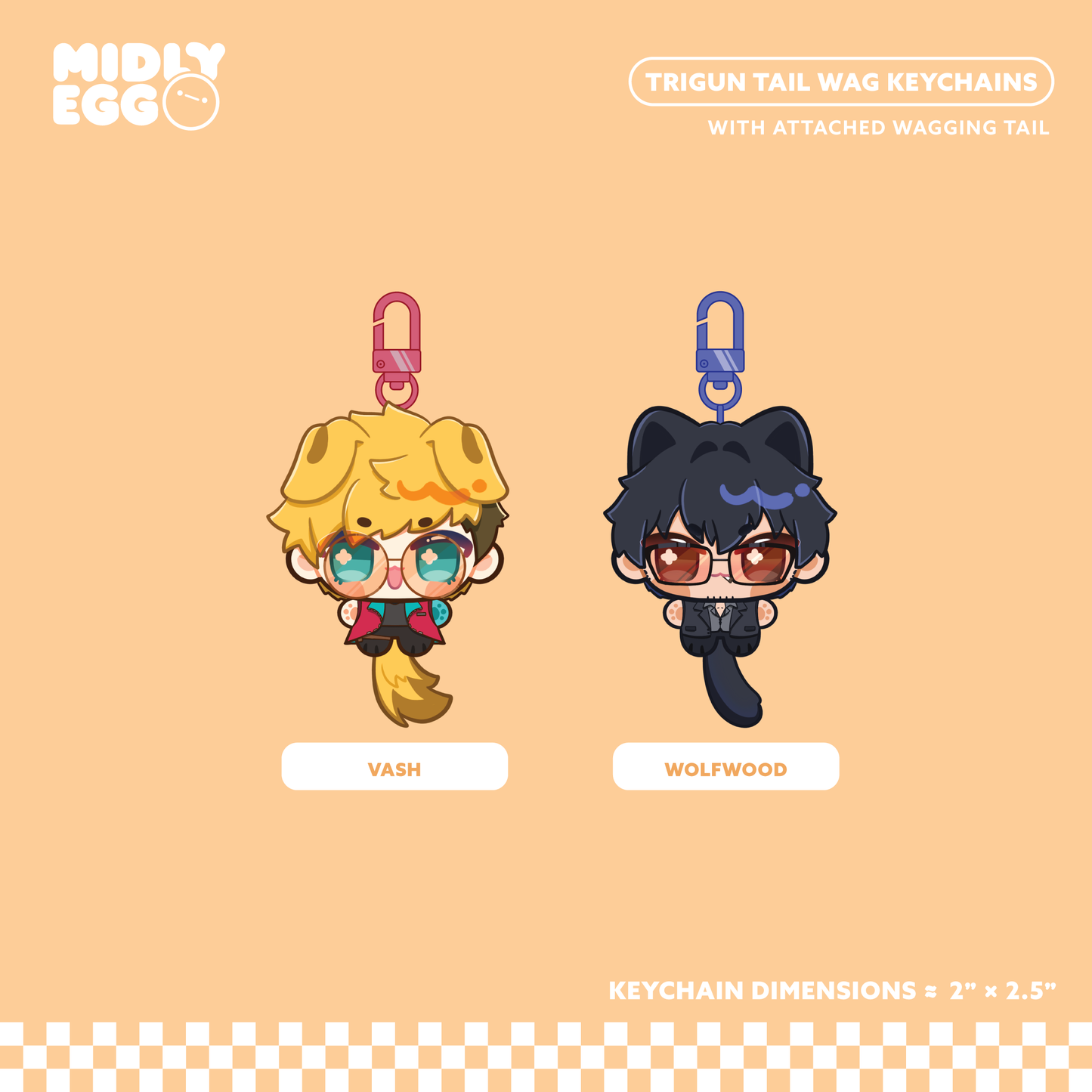 Trigun Tail Wagging Keychain