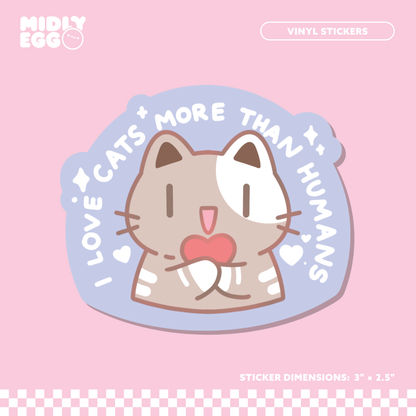 I Love Cats Sticker