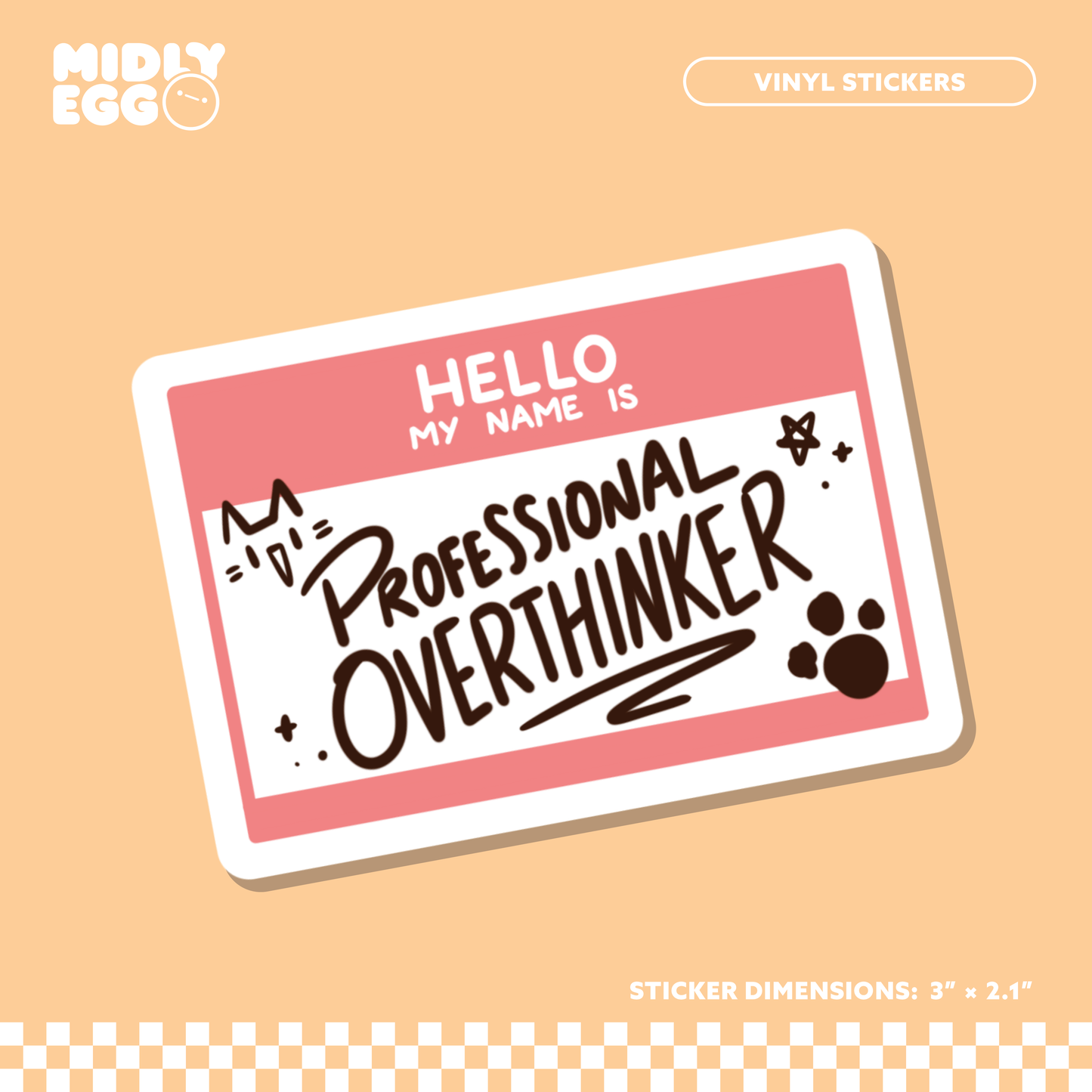 Professional Overthinker Sticker