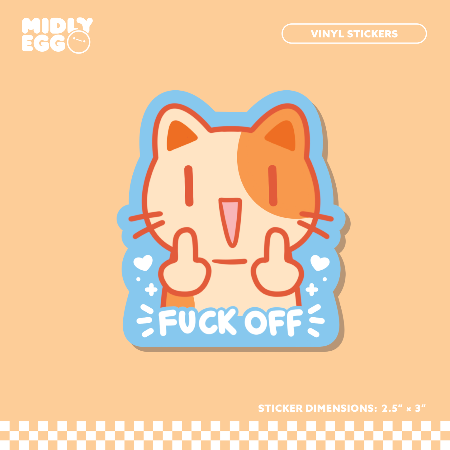 F Off Cat Sticker