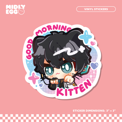 Dan Heng Good Morning Kitten Sticker