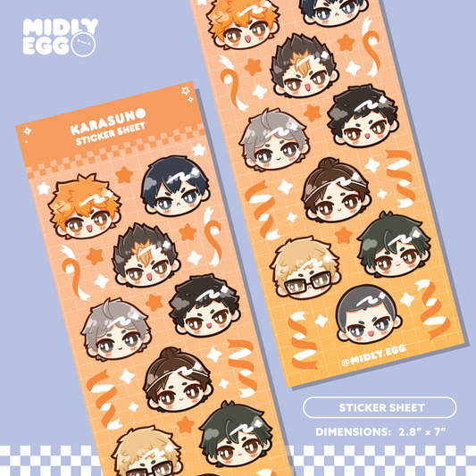 Haikyu!! Karasuno Sticker Sheet