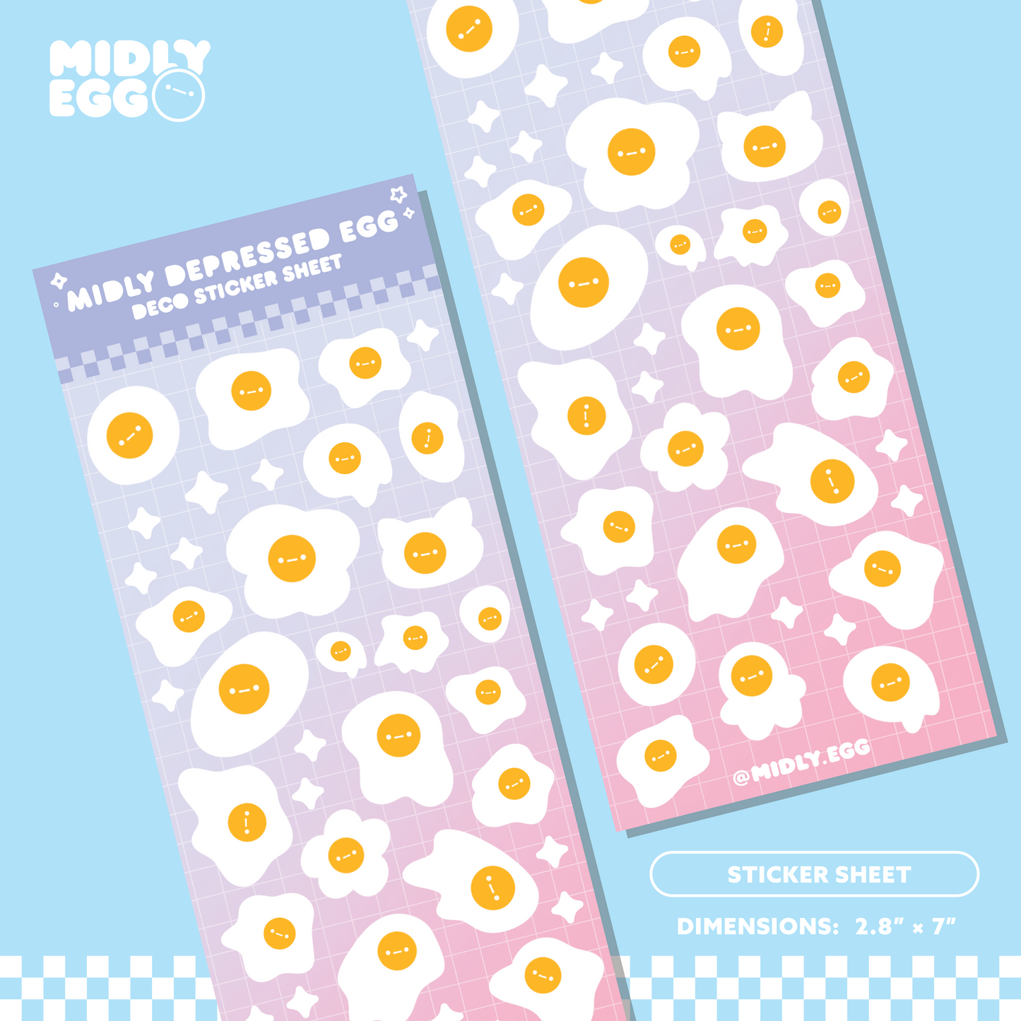 Midly Depressed Egg Sticker Sheet