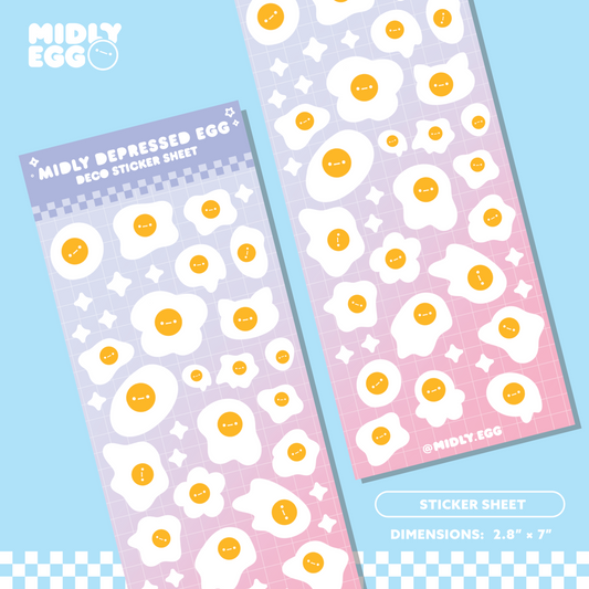 Midly Depressed Egg Sticker Sheet