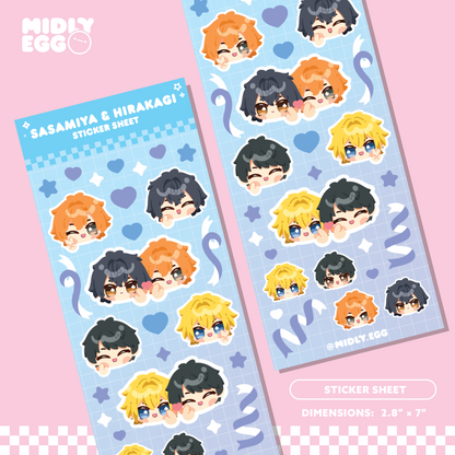 SasaMiya & HiraKagi Sticker Sheet