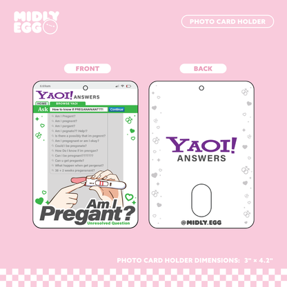 Am I Pregant? Photo Card Holder